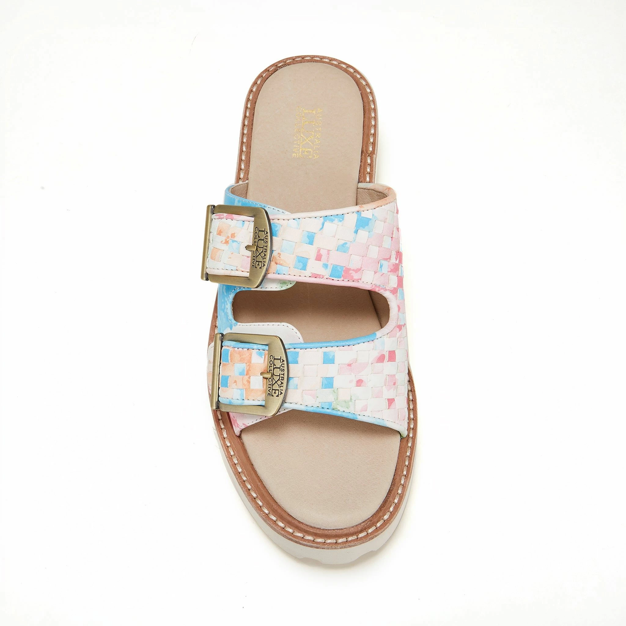 Australia Luxe Co Australia Luxe Ahoy Watercolor Weave Sandals - Multicolour - Image 3