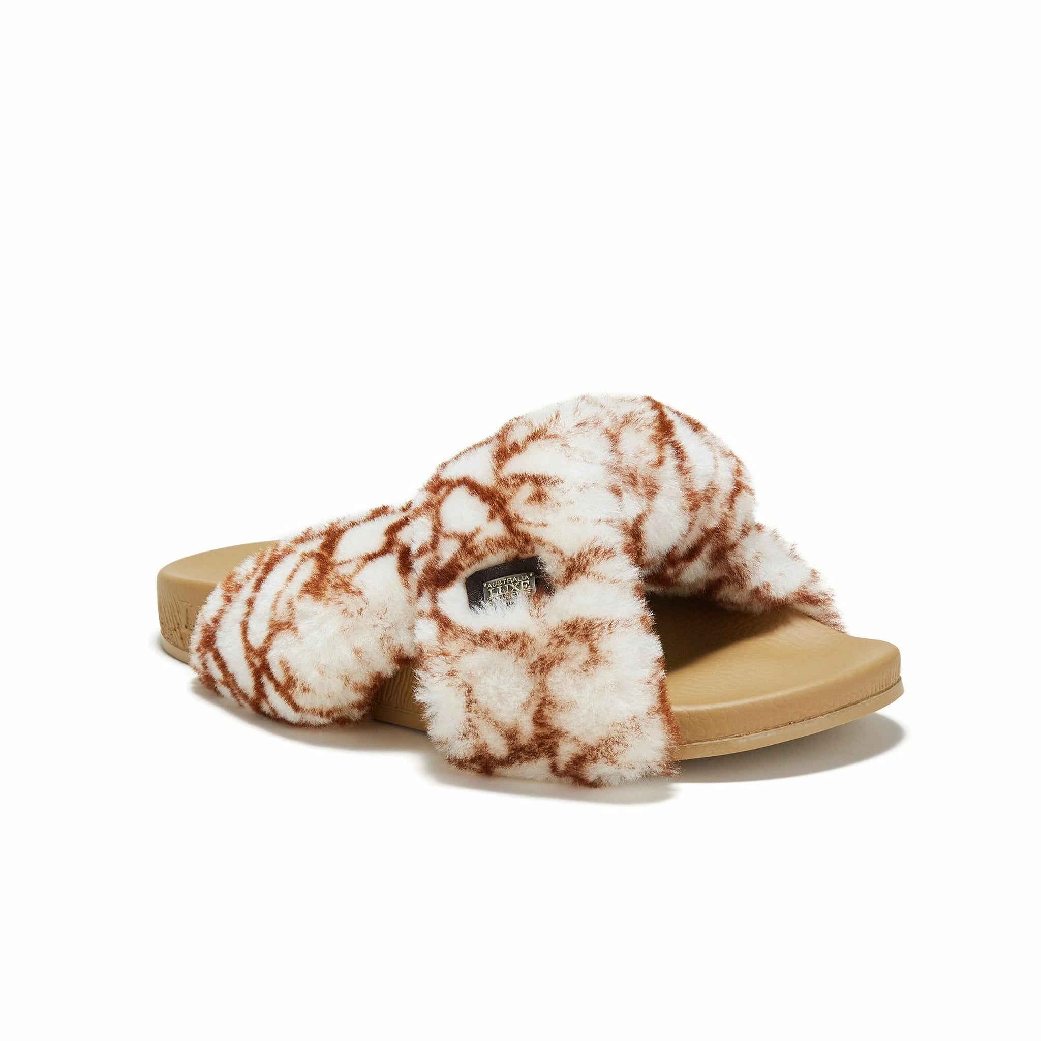Australia Luxe Co Australia Luxe Trouble Logo Chestnut Slippers - Beige - Image 4