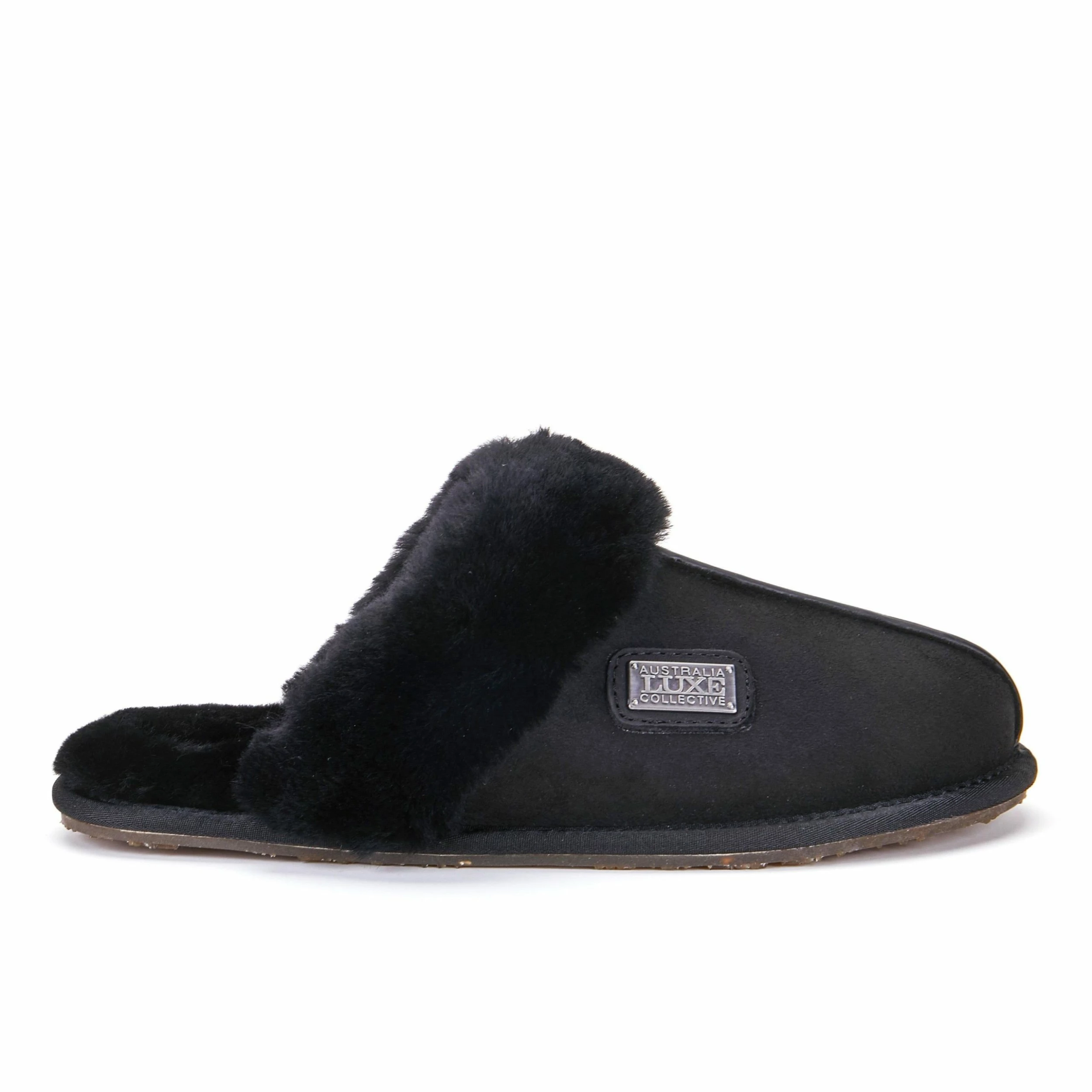 Australia Luxe Co Australia Luxe Closed Mule Slippers Crow - Black
