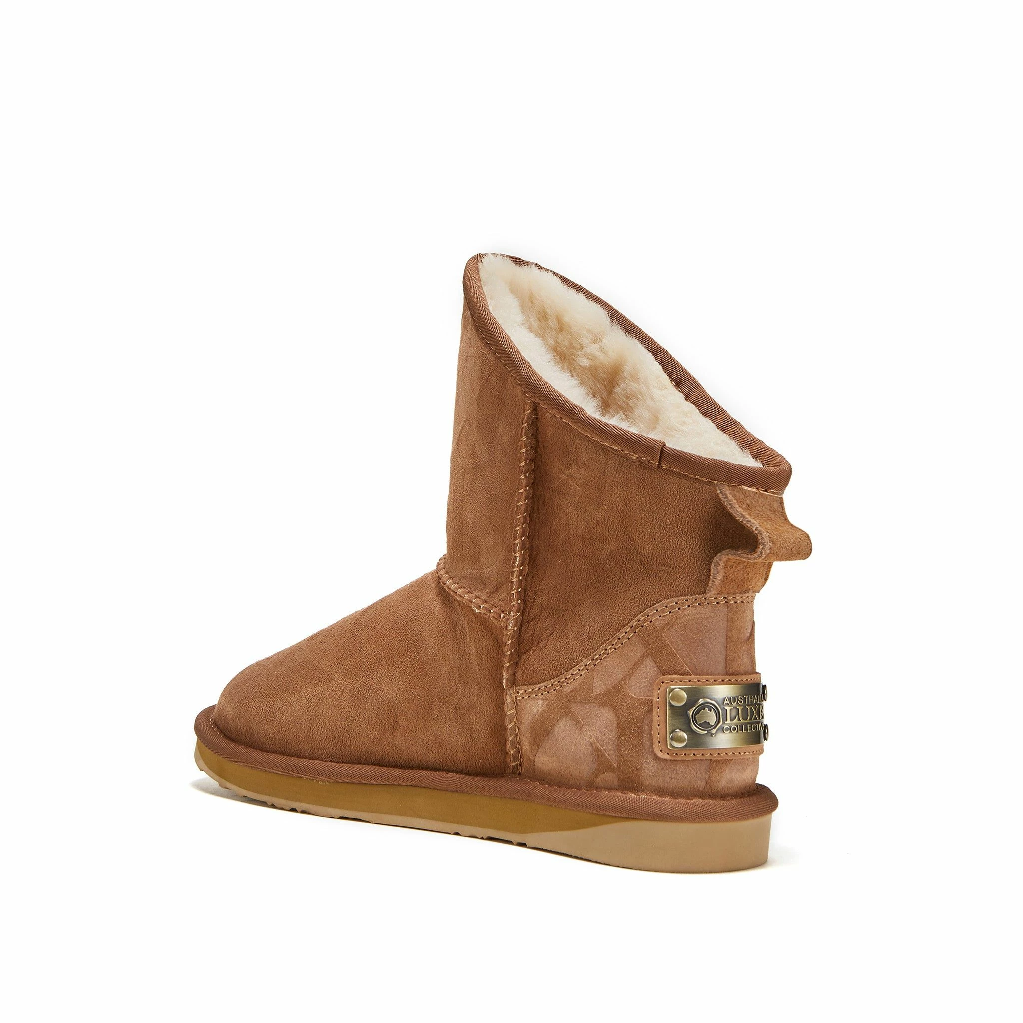 Australia Luxe Co Cosy Xtra Short Chestnut Embossed Logo - Beige - Image 3