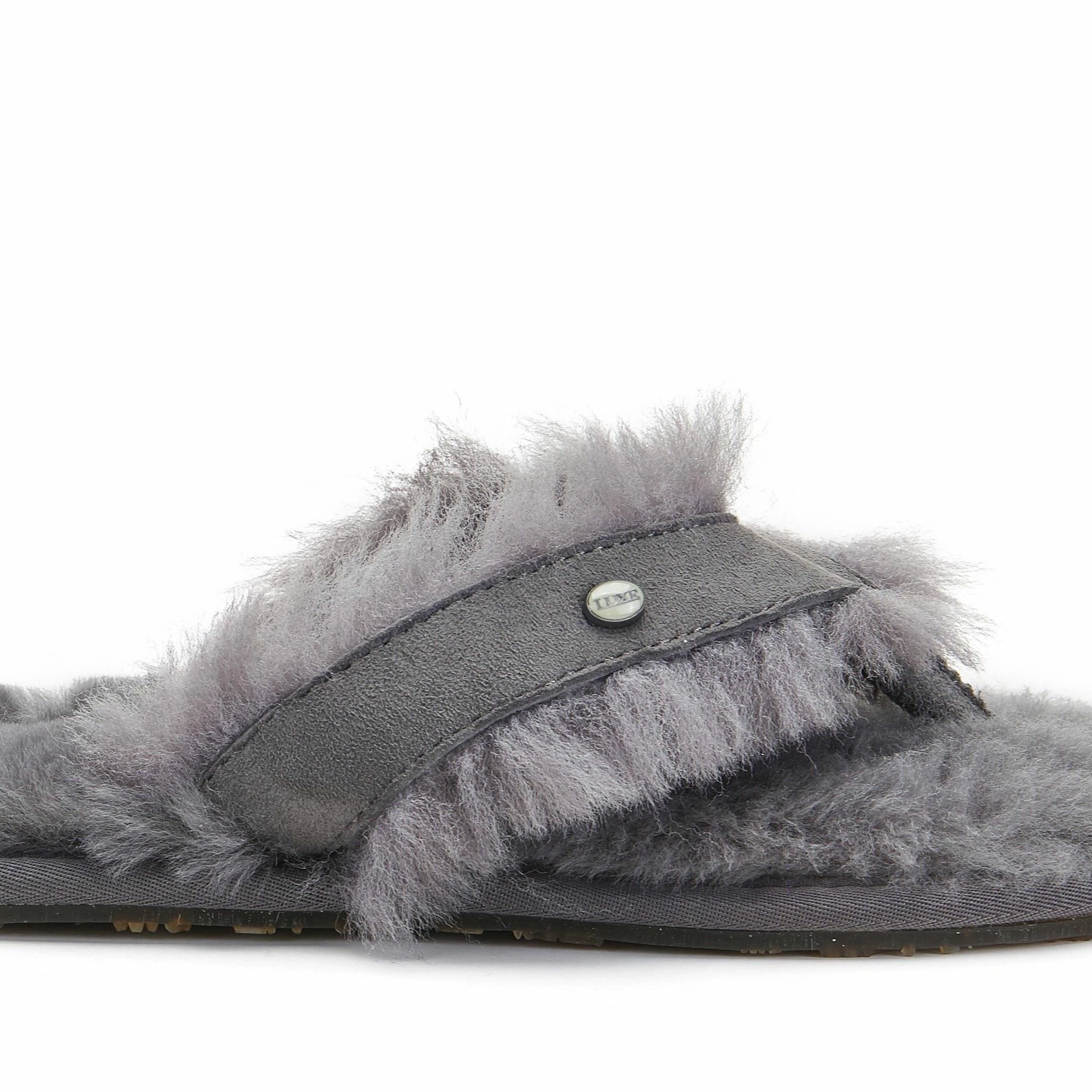 Australia Luxe Co Australia Luxe Feel Grey Slippers - Image 4