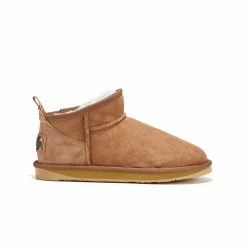 Australia Luxe Co Cosy Ultra Short Chestnut Embossed Logo - Beige