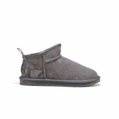Australia Luxe Co Cosy Ultra Short Grey Embossed Logo