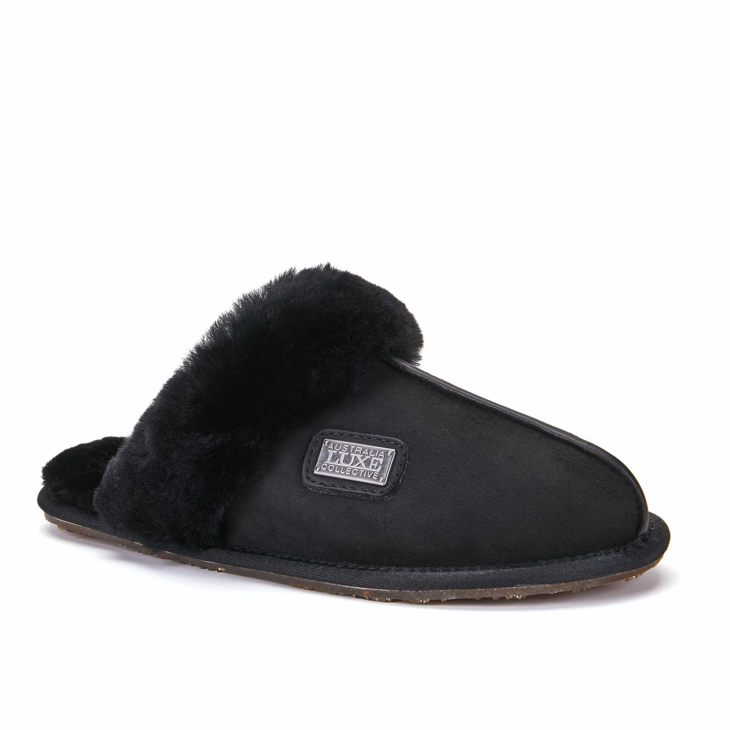 Australia Luxe Co Australia Luxe Closed Mule Slippers Crow - Black - Image 2