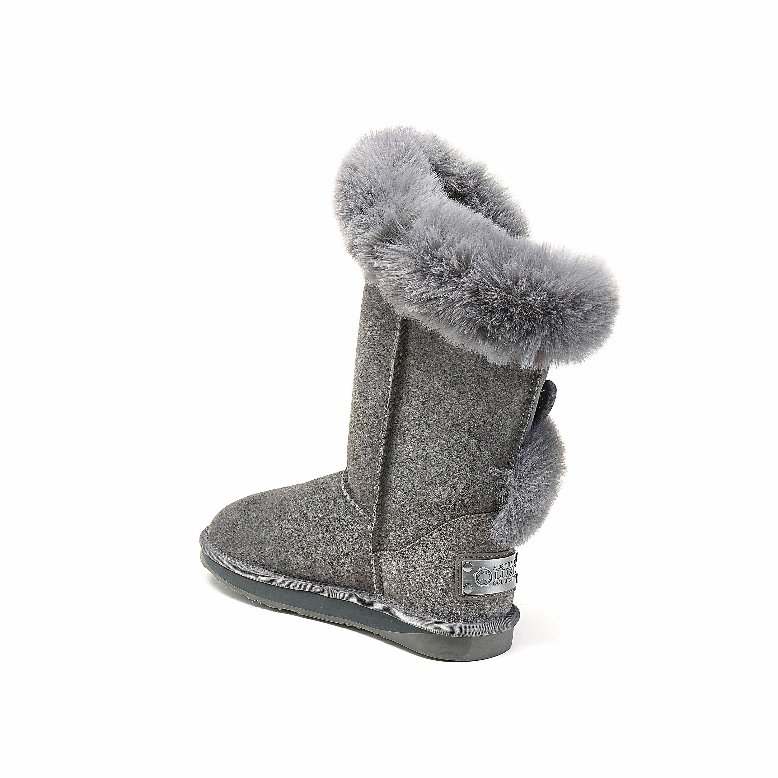 Australia Luxe Co Australia Luxe Nordic Short Luxe Grey Boots - Image 4