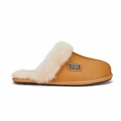 Australia Luxe Co Australia Luxe Closed Mule Slippers Buff Saddle - Yellow