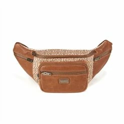 Australia Luxe Co Australia Luxe Bum Bag Logo Chestnut - Beige