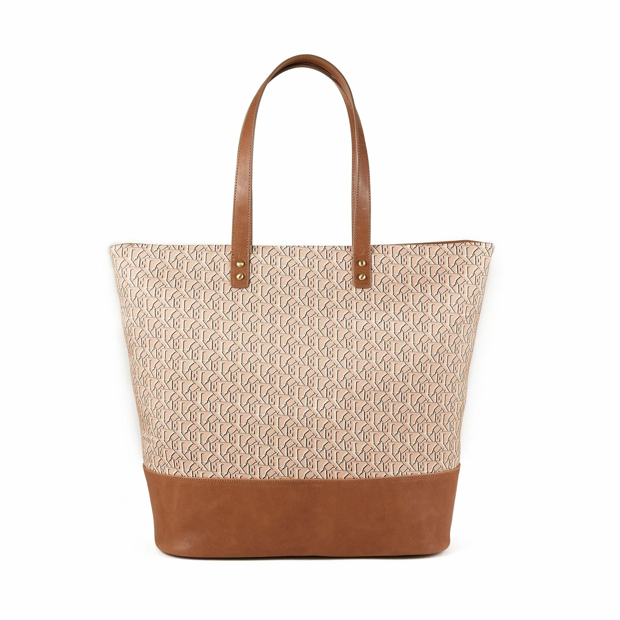 Australia Luxe Co Australia Luxe Bowery Tote Logo Chestnut - Beige - Image 4