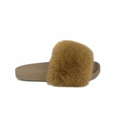 Australia Luxe Co Australia Luxe Touche Chestnut Slippers - Beige