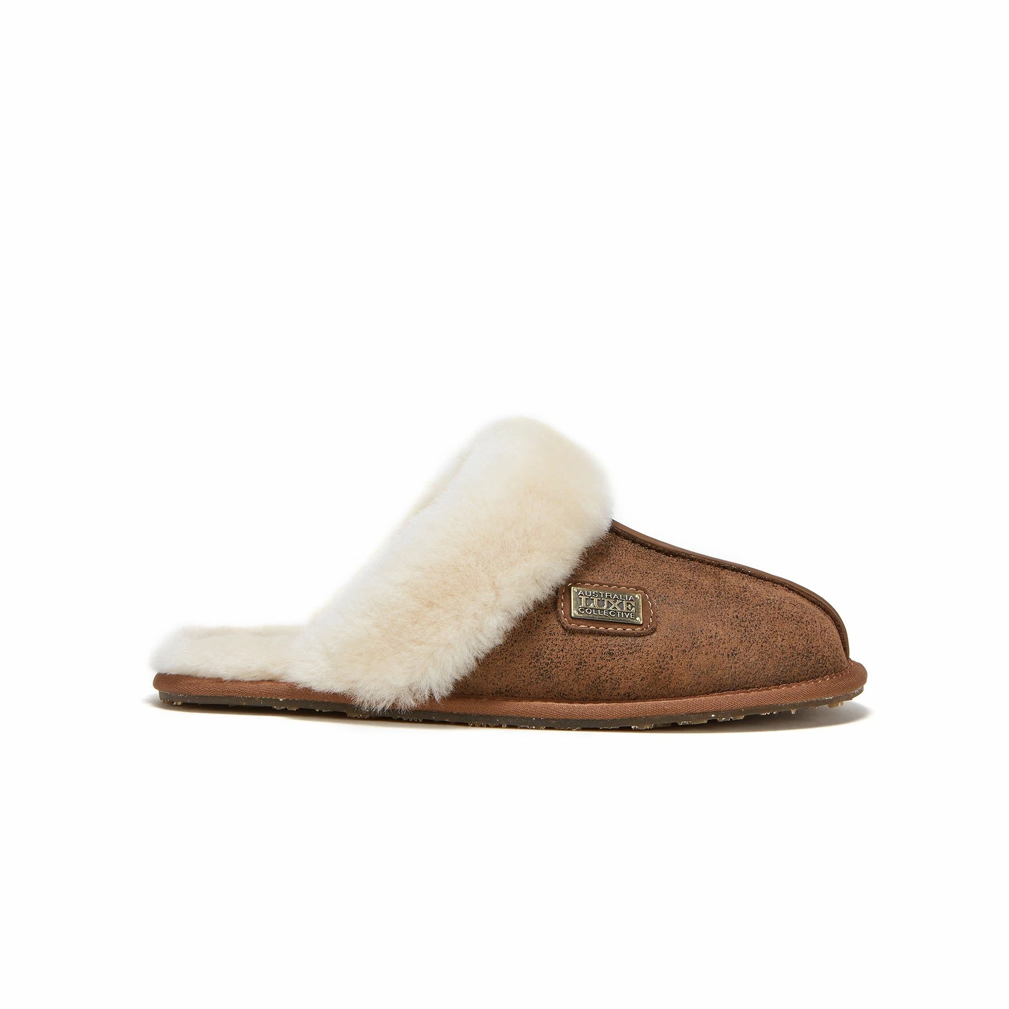 Australia Luxe Co Closed Mule Aviator Chestnut