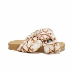 Australia Luxe Co Australia Luxe Trouble Logo Chestnut Slippers - Beige